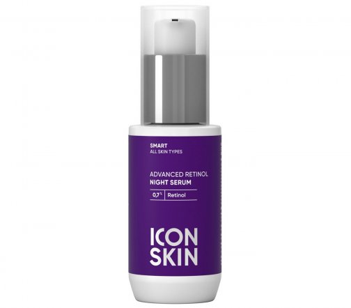Icon Skin Сыворотка ночная восстанавливающая для лица с 0.7% ретинола Advanced Retinol 30мл