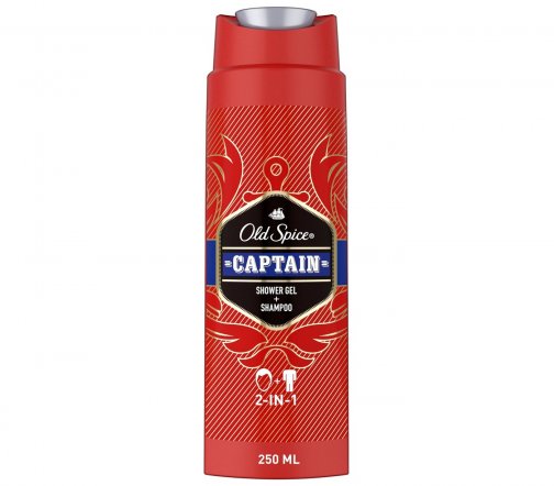 Old Spice Гель для душа+Шампунь 2в1 Captain 250мл