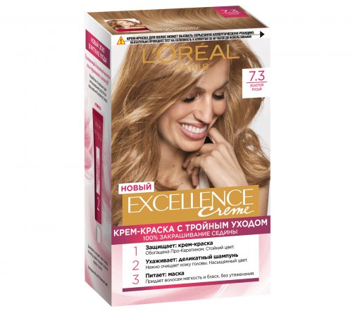 L'Oreal Paris Excellence Краска для волос 7.3 Золотой русый