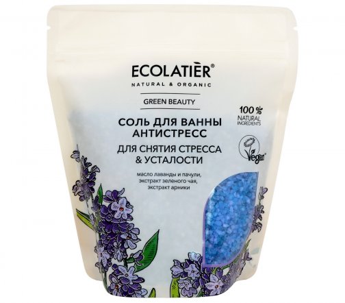 Ecolatier Organic Соль для ванны Антистресс для снятия усталости и стресса 600гр