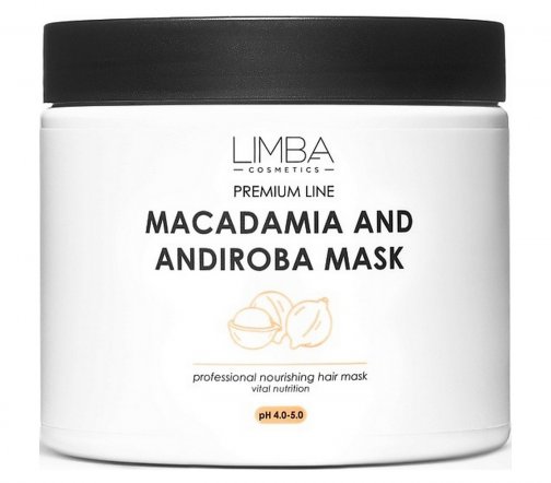 Limba Cosmetics Маска питательная для волос Macadamia and Andiroba Mask 490гр
