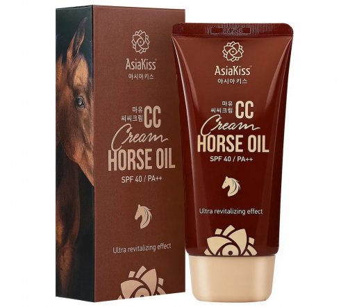 AsiaKiss Horse Oil CC-крем для лица с экстрактом лошадиного жира 60мл