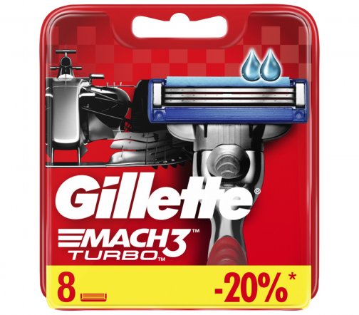 Gillette Men Mach3 Turbo Кассета сменная 8шт
