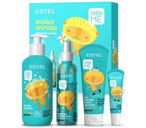 Estel Little Me Набор Веселая прогулка Шампунь 300мл+Спрей для волос 200мл+Крем защитный 10мл