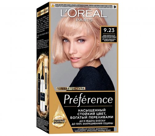L'Oreal Paris Preference Краска для волос 9.23 Очень светло-русый розово-перламутровый