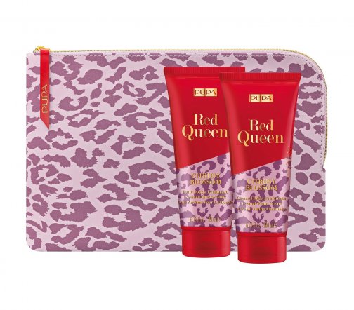 Pupa Набор Red Queen Citrusy Blossom Set Молочко для душа+Флюид для тела+Косметичка