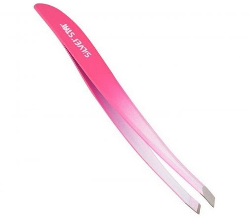Silver Star Classic Пинцет косой АТ9962 Pink White