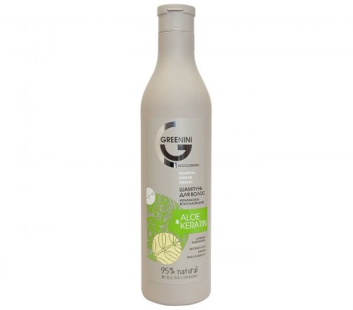 Greenini Шампунь для волос Кератиновое восстановление Aloe&Keratin 500мл
