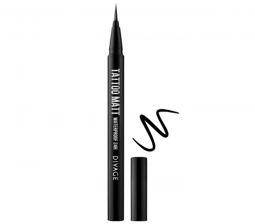 Divage Подводка жидкая для глаз Tattoo Matt Waterproof 24h 01 Черный