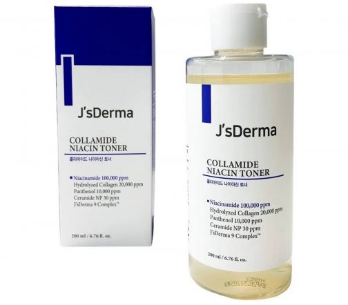 J'sDerma Collamide Niacin Toner Тонер с ниацинамидом 10% и коллагеном 2% 200мл