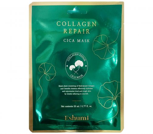 Eshumi Repair Collagen Маска тканевая восстанавливающая для лица с коллагеном 23мл