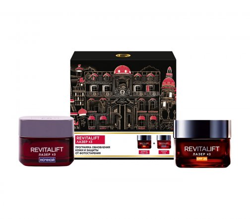 L'Oreal Paris Revitalift Лазер Набор Крем дневной антивозрастной SPF25 50мл+Крем-маска ночной 50мл