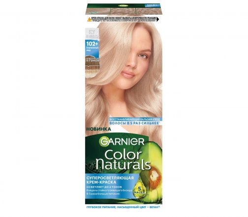 Garnier Color Naturals Крем-краска для волос 102+ Платиновый лед