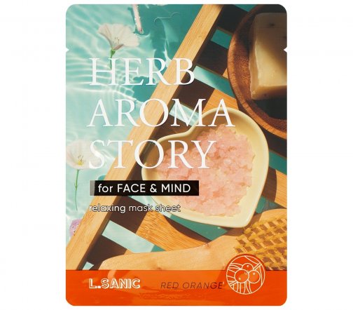 L.Sanic Herb Aroma Story Маска тканевая с экстрактом красного апельсина и эффектом ароматерапии 25мл