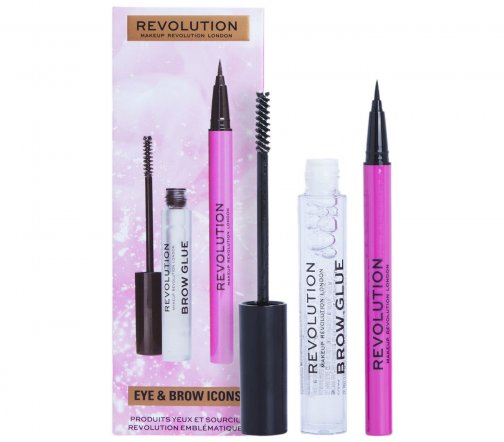 Makeup Revolution Набор Eye&Brow Icons Гель для бровей+Подводка жидкая для глаз