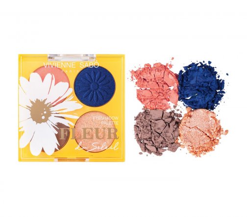 Vivienne Sabo Палетка теней для век Fleur du Soleil 02 Бежево-фиолетовый