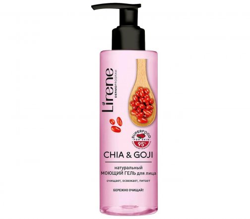 Lirene Superfood For Skin Гель для умывания лица Chia&Goji 190мл