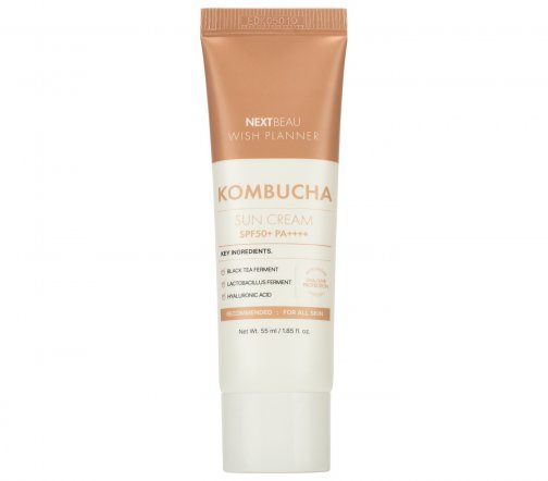 Nextbeau Wish Planner Крем солнцезащитный для лица с комбучей и ниацинамидом SPF50+ 55мл