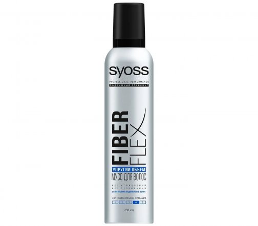 Schwarzkopf Syoss Мусс для волос Упругий объем FiberFlex Экстрасильная фиксация 250мл