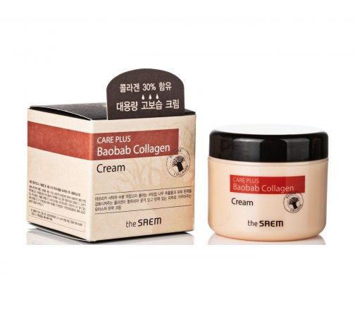 The Saem Care Plus Baobab Collagen Крем увлажняющий для лица с экстрактом баобаба 100мл