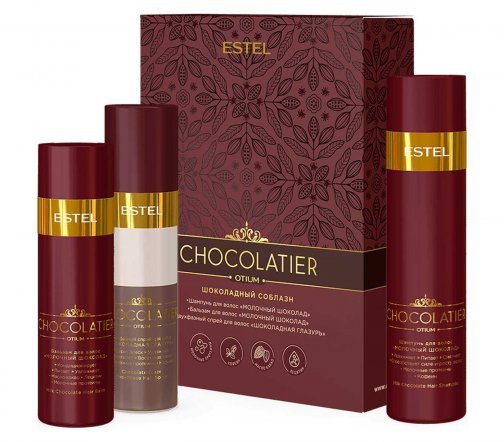 Estel Otium Chocolatier Набор Шоколадный соблазн Шампунь 250мл+Бальзам 200мл+Спрей 200мл