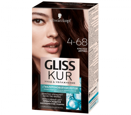 Schwarzkopf Gliss Kur Краска для волос уход и увлажнение 4-68