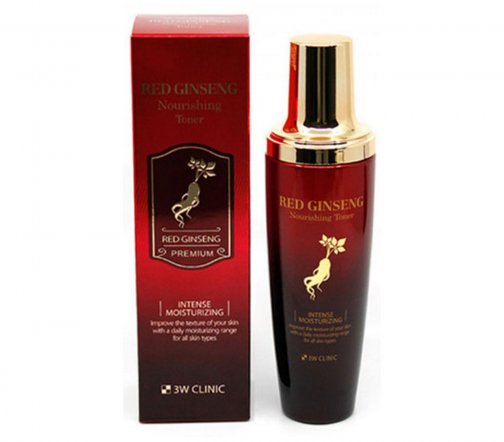 3W Clinic Red Ginseng Тонер для лица с экстрактом красного женьшеня 130мл