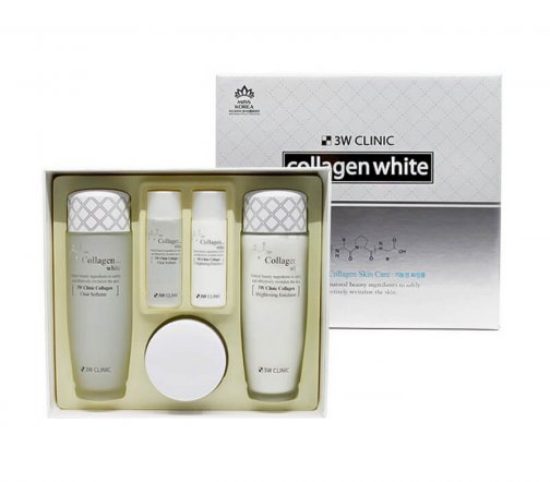 3W Clinic Collagen White Набор для лица с коллагеном отбеливающий
