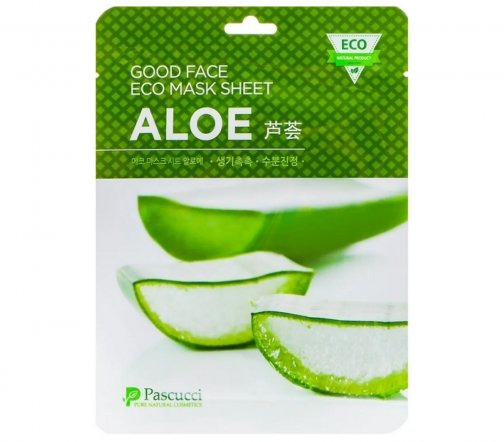 Pascucci Маска тканевая смягчающая для лица Алоэ вера 23мл