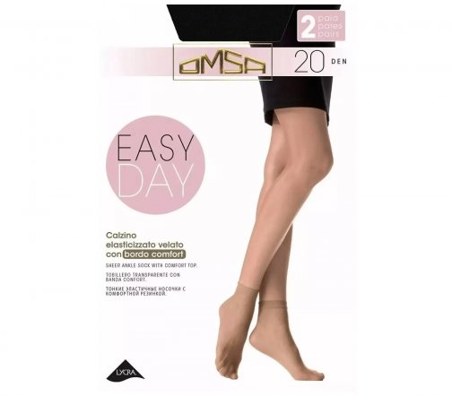 Omsa Носки Easy Day 20 den Черный 2 пары