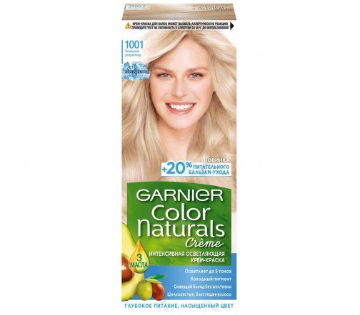Garnier Color Naturals Крем-краска для волос 1001 Пепельный ультраблонд