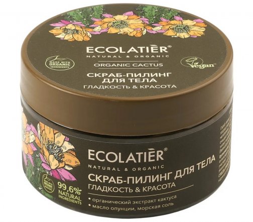 Ecolatier Organic Cactus Скраб-пилинг для тела Гладкость и красота 300мл