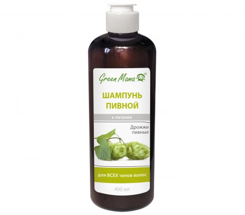 Green Mama Шампунь пивной для всех типов волос 400мл