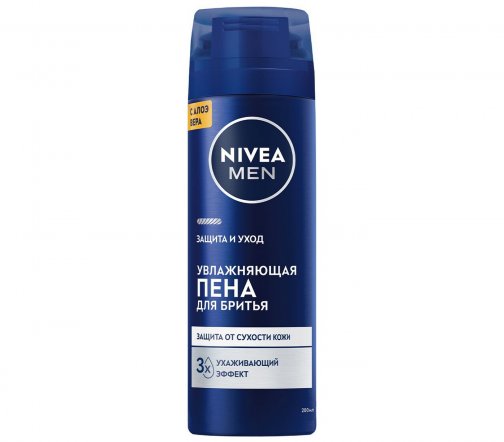 Nivea Men Пена увлажняющая для бритья Защита и уход 200мл