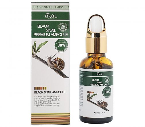 Ekel Premium Ampoule Сыворотка для лица Black Snail 30г