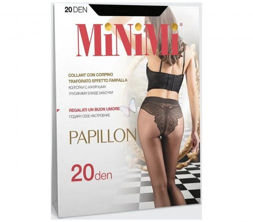 Minimi Колготки Papillon 20 den 4-L Nero