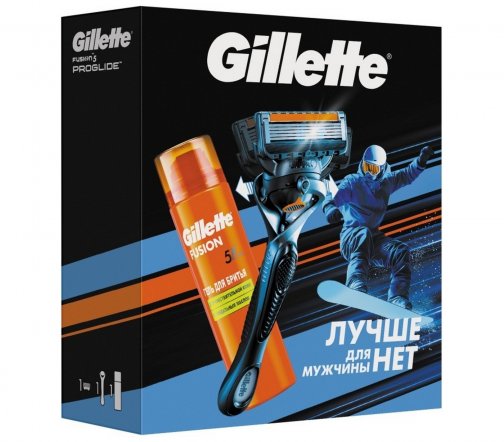 Gillette Men Набор ProGlide Fusion5 Станок с 1 сменной кассетой+Гель для бритья 200мл