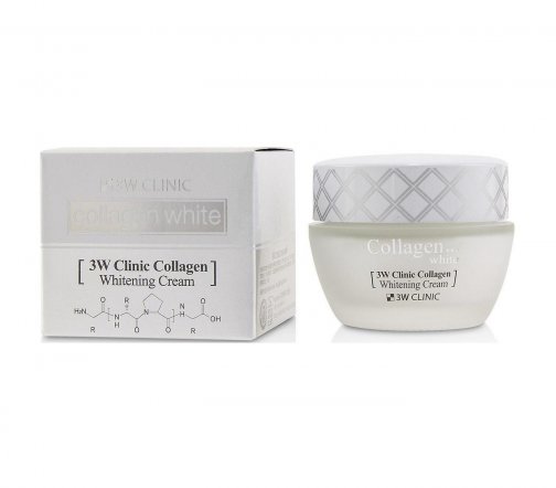 3W Clinic Collagen White Крем для лица с коллагеном осветляющий 60мл
