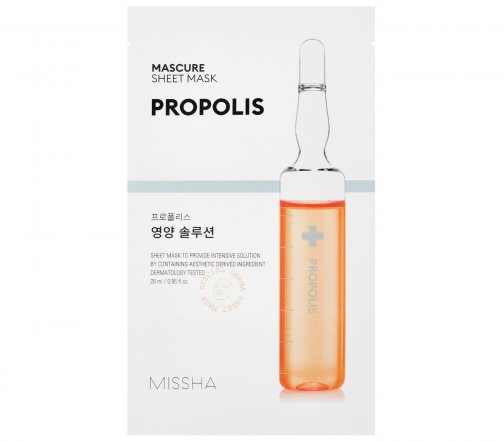 Missha Mascure Маска тканевая питательная для эластичности кожи лица Propolis 28мл