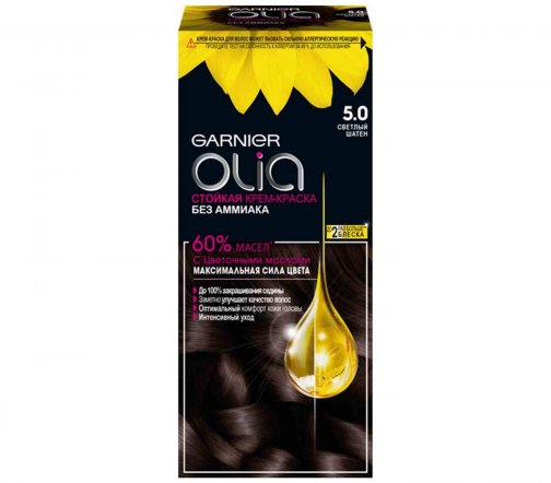 Garnier Olia Крем-краска для волос 5.0 Светлый шатен