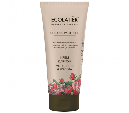 Ecolatier Organic Wild Rose Крем для рук Молодость и красота 100мл