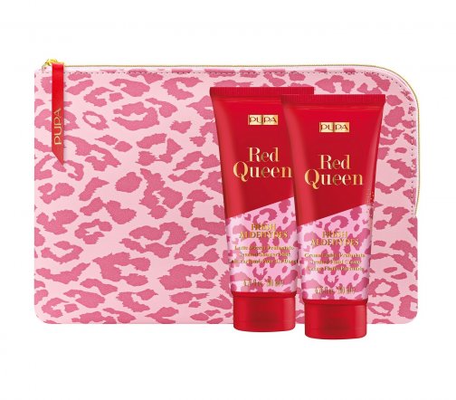 Pupa Набор Red Queen Fresh Aldehydes Set Молочко для душа+Флюид для тела+Косметичка