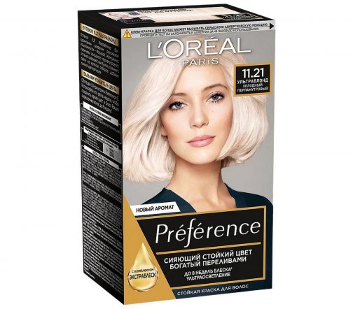L'Oreal Paris Preference Краска для волос 11.21 Ультраблонд холодный перламутровый