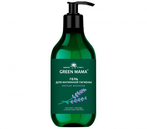 Green Mama Гель для интимной гигиены Мягкая формула Экстракт лаванды и молочная кислота 300мл