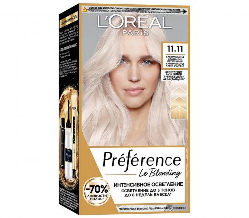 L'Oreal Paris Preference Краска для волос 11.11 Ультраблонд холодный пепельный