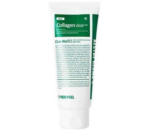 Medi-Peel Green Cica Collagen 2.0 Гель-пенка очищающая успокаивающая для лица