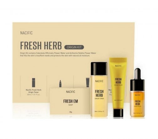 Nacific Fresh Herb Origin Набор Мыло 30гр+Тонер 30мл+Сыворотка 10мл+Крем 20мл