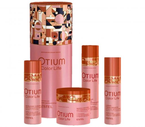 Estel Otium Color Life Набор Коллекция для окрашенных волос Туба 4 предмета