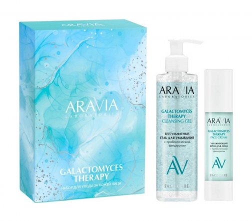 Aravia Laboratories Набор Galactomyces Therapy Гель для умывания 250мл+Крем для лица 50мл