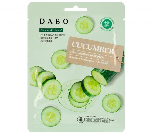 Dabo First Solution Маска тканевая для лица с огуречным экстрактом 23гр